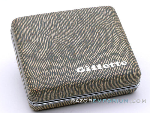 1955 A1 Gillette President Safety Razor Rhodium Revamp w/ Case & Bladebank