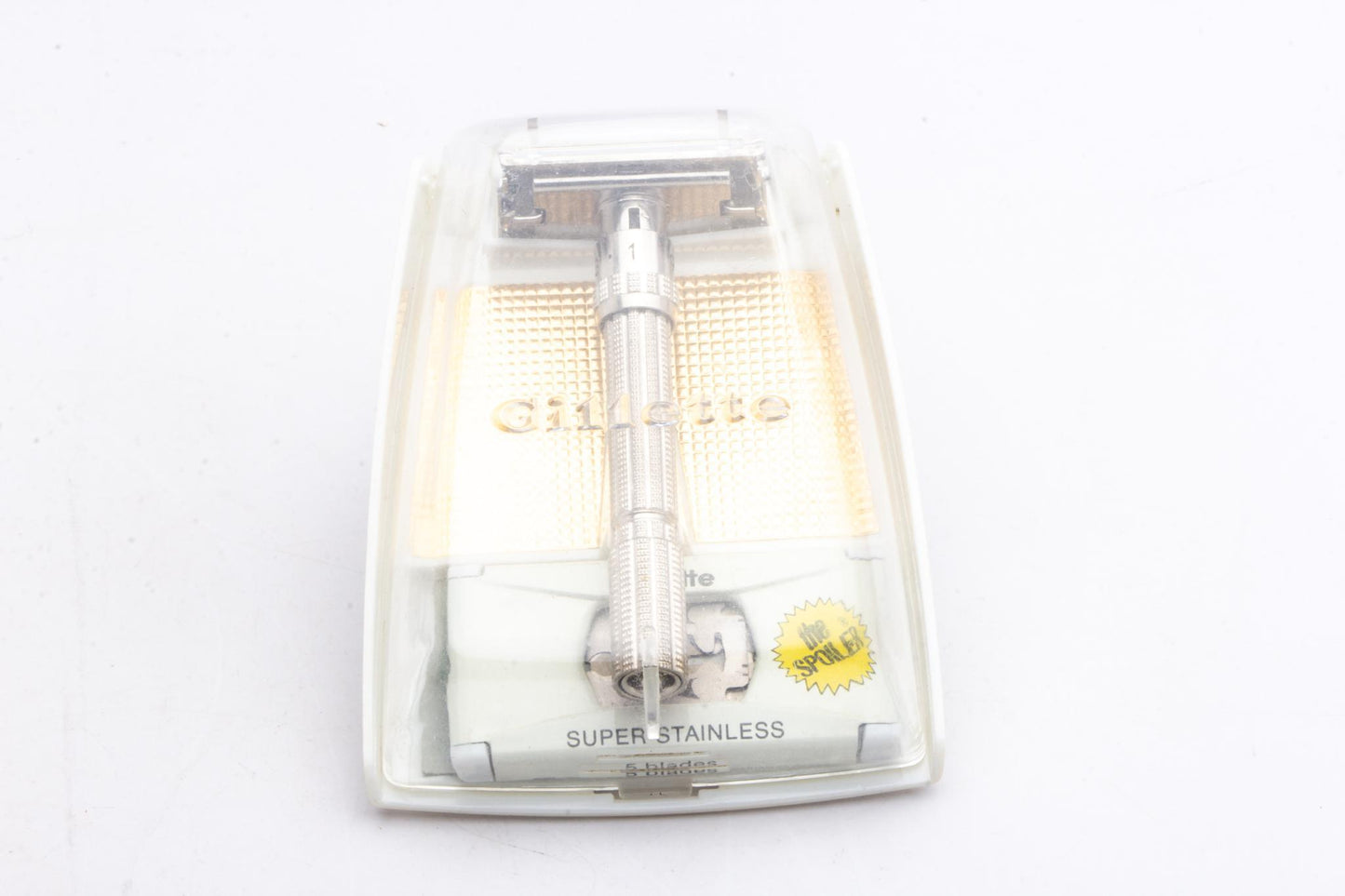 1964 L1 Gillette Slim Adjustable Double Edge Safety Razor Set |  Original Condition