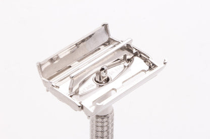 1959 E2 Gillette Flare Tip Regular Super Speed Safety Razor | Rhodium Revamp