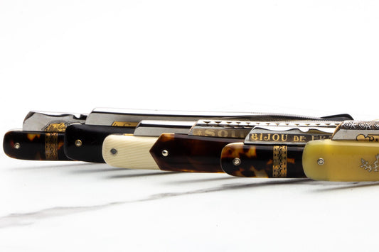6 Day Vintage Restored Straight Razor Set With Thiers-Issard Razor Case