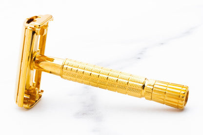 1957 C4 Gillette Flare Tip Regular Super Speed Safety Razor | 24k Gold Revamp