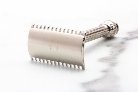 1912 Gillette Pocket Edition No500A Open Comb Double Edge Safety Razor | Factory Nickel Revamp