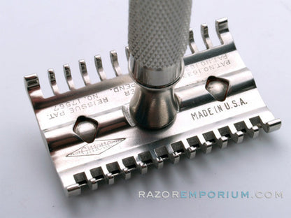 1930's Gillette Goodwill Long Comb Ball End Replica Handle Double Edge Safety Razor