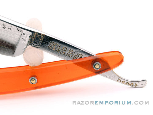 6/8" S.R. Droescher "Gold Bug" Square Point Straight Razor | Solingen, Germany