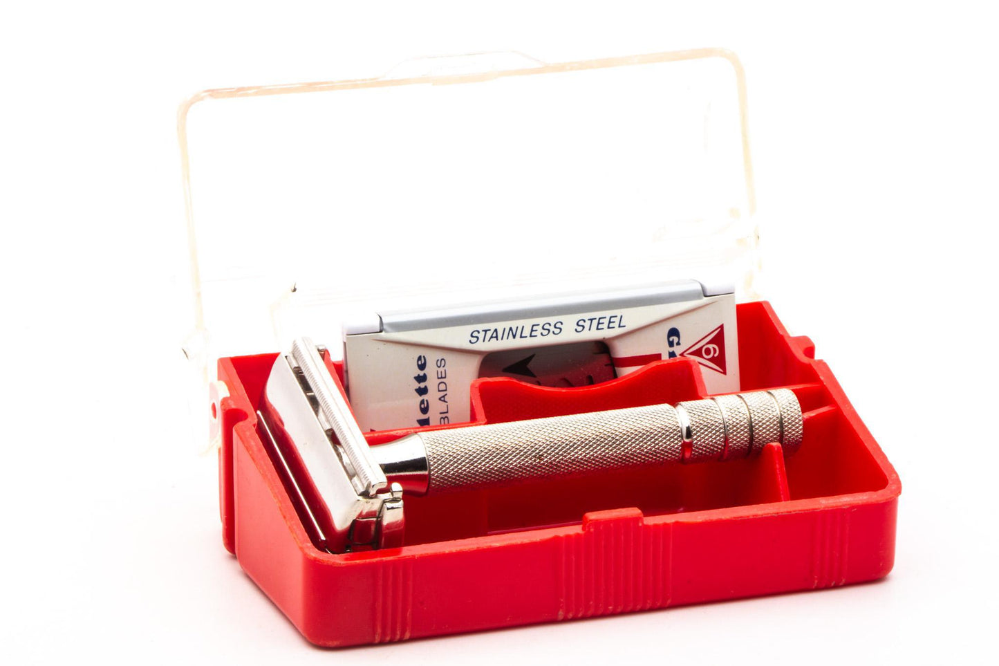 1953 Y4 Gillette Super Speed Double Edge Safety Razor Set With Original Red Case | Original Condition