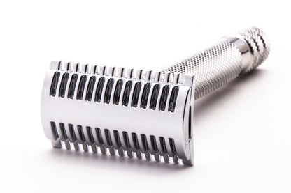 Three Piece Chrome Double Open Comb Safety Razor