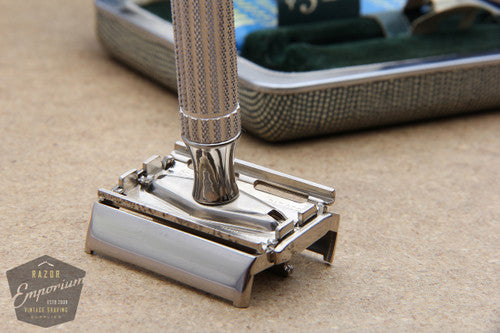 Gillette 1954 President DE Safety Razor - Original Rhodium Finish MINT