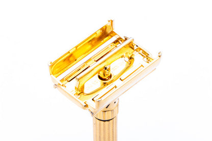 1960 F4 Gillette TTO Fatboy Adjustable Double Edge Safety Razor | 24K Gold Revamp