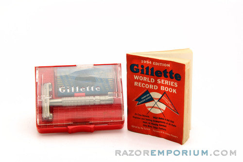 1954 Gillette World Series Baseball Z2 Regular Flair Tip Super Speed Safety Razor w/ Case