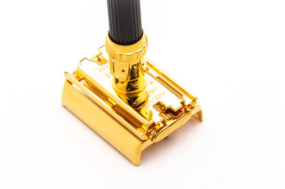 1971 Q1 Gillette Super Adjustable 84mm DE Safety Razor 24K Gold Revamp| RARE DATE