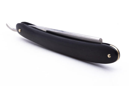 5/8" Dovo Solingen Favorit Straight Razor With Black Micarta Wood Scales