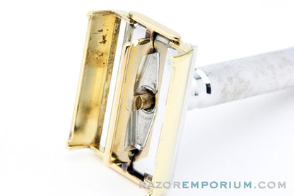 1950s Gillette Light Duty Aluminum Rocket Safety Razor | Made in England