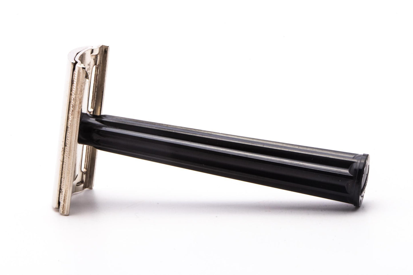 1977 X2 Gillette Ball End Tech Safety Razor w/ Black Handle | Original Condition