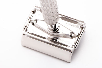 1958 D4 Gillette HEAVY Red Tip Super Speed Safety Razor | Rhodium Revamp
