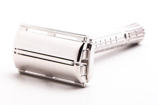 1958 D1 Gillette Super Speed Flare Tip Safety Razor | Rhodium Revamp