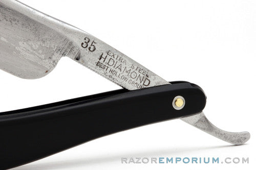 6/8'' H. Diamond 35 Extra Steel Straight Razor |  Japan