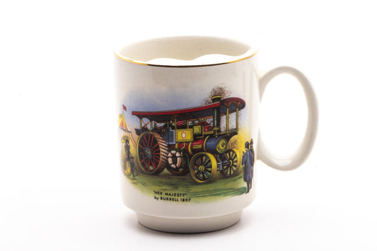 Vintage Hand Painted Mustache Saver "Her Majesty" By Burrell