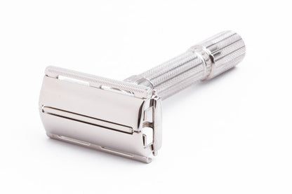 1961 G4 Gillette Fatboy Adjustable Double Edge Safety Razor | Factory Nickel Revamp