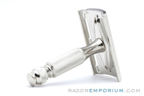 1957 Gillette Travel Tech DE Safety Razor C2 - Factory Nickel