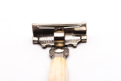 1950's Eversharp Schick Injector with Cream Bakelite Handle Set| Original Condition
