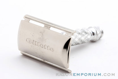 1967 Gillette M1 Travel Tech Safety Razor Leather Case