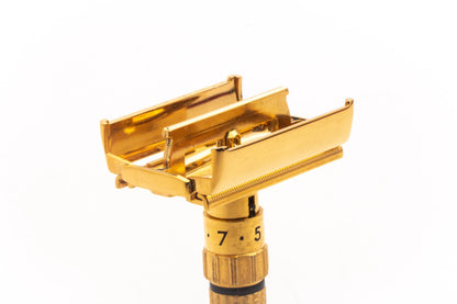 1958 D3 Gillette Executive Fatboy Double Edge Safety Razor | 24K Gold Revamp