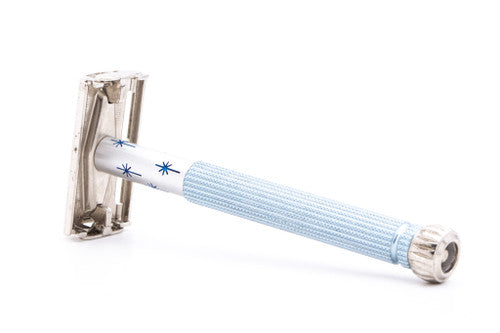 1966 Gillette L4 Blue Star Lady Gillette DE Safety Razor