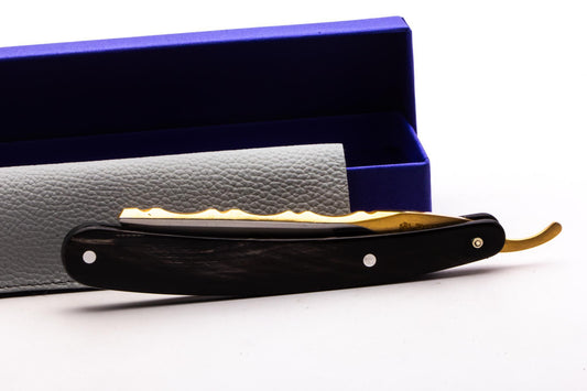 6/8" Dovo 3 Bergischer Lowe Straight Razor | Horn Scales