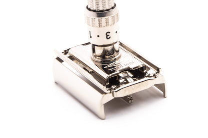 1961 G4 Gillette Slim Adjustable Double Edge TTO Safety Razor  | Factory Nickel Revamp