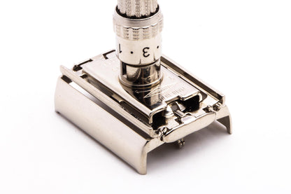 1966 L3 Gillette TTO Slim Adjustable Double Edge Safety Razor | Factory Nickel Revamp
