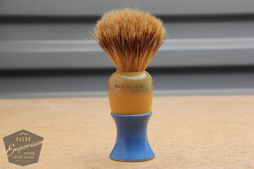 Vintage Star Blue & Cream Shaving Brush - 12mm Pure Badger