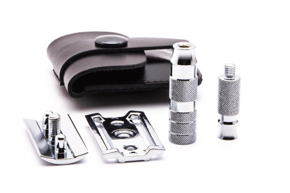 Merkur Travel DE Safety Razor w/ Travel Case | Closed Comb