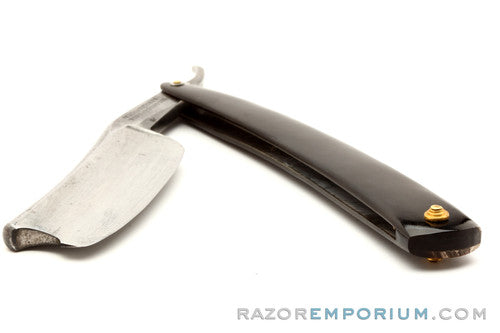 15/16" Wade & Butcher "For Barber's Use" Straight Razor w/ Black Horn Scales | Sheffield, England
