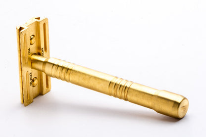 Yates Precision Shaving Model 921-H Scallop Bar Double Edge Safety Razor | Brass