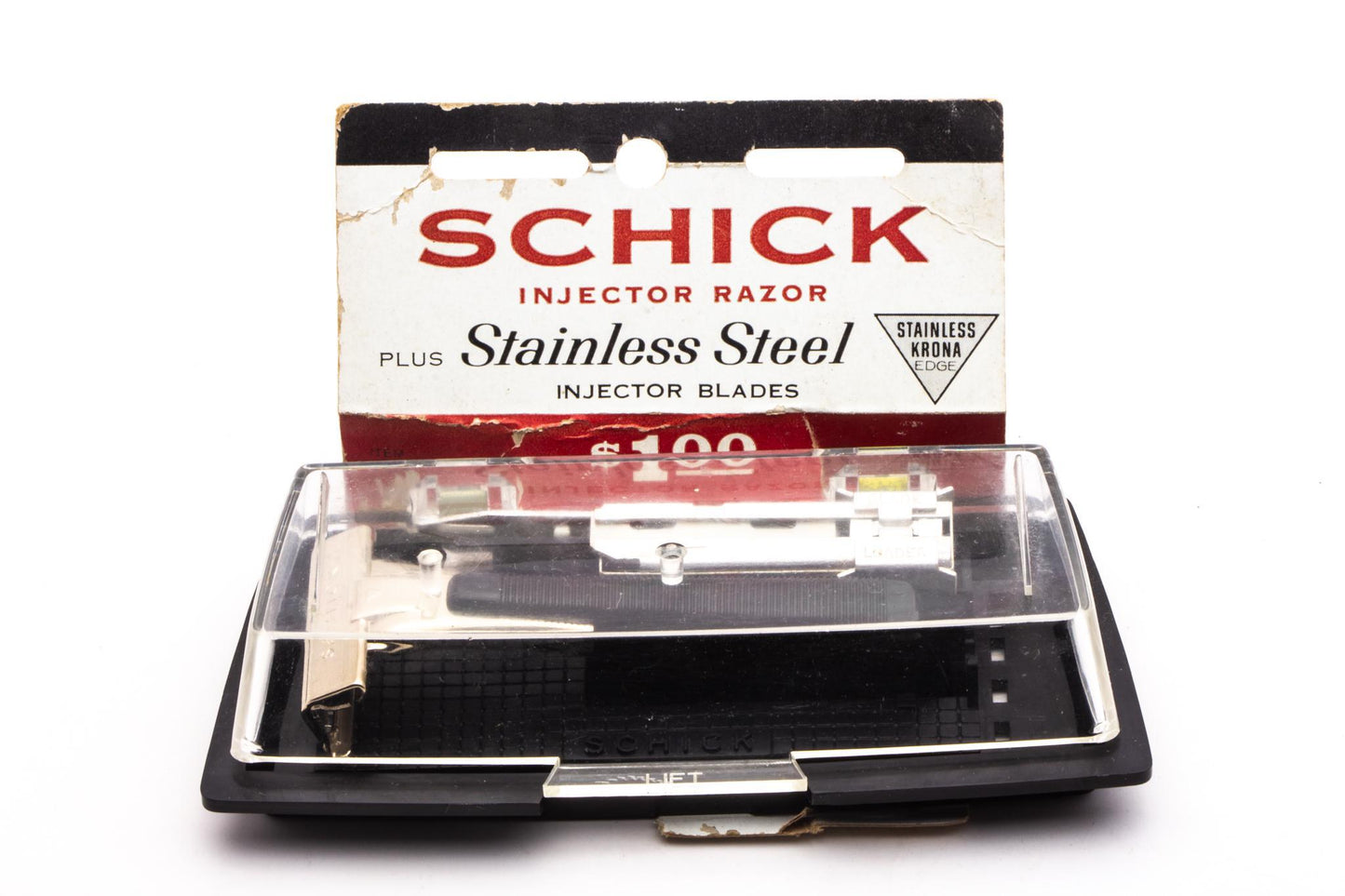 1950's Eversharp Schick Injector Safety Razor Set With Original Ad| Original Condition