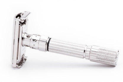 1958 D3 Gillette TTO Fatboy Adjustable Double Edge Safety Razor | Rhodium Revamp