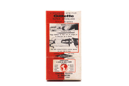 NOS 4 Gillette Super Stainless - Made in Argentina - Double Edge Razor Blades