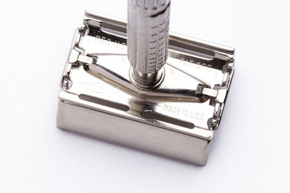 1963 Gillette Regular Flare Tip DE Super Speed Factory Nickel Revamp