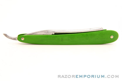 5/8" WM Greaves & Sons Straight Razor Custom G10 Green Scales