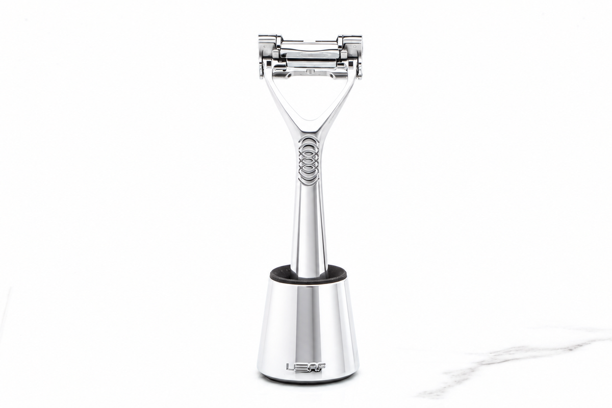 Leaf | The Leaf Two Double Blade Pivoting Razor Kit - Chrome