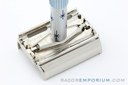 1965 Gillette Blue Star Lady Gillette DE Safety Razor K3 - Good