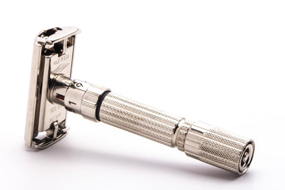 1960 F1 Gillette Fatboy Adjustable TTO Double Edge Safety Razor  | Factory Nickel Revamp