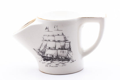 Hoffrtiz "Old Ironsides" Ship Ceramic Shaving Scuttle 1797