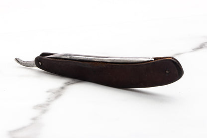 5/8" Vintage Restored B.B. Cutlery Straight Razor With Leather Scales