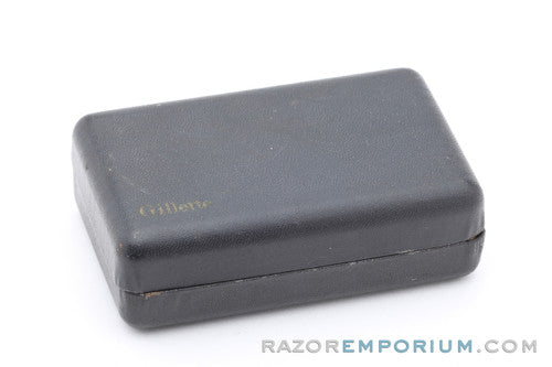 1947-51 Gillette Fat Handle Tech 3 Piece Safety Razor in Original Case - MINT