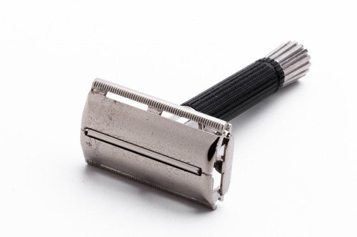 1971 Gillette Black Handle DE Super Speed  Safety  Razor R4