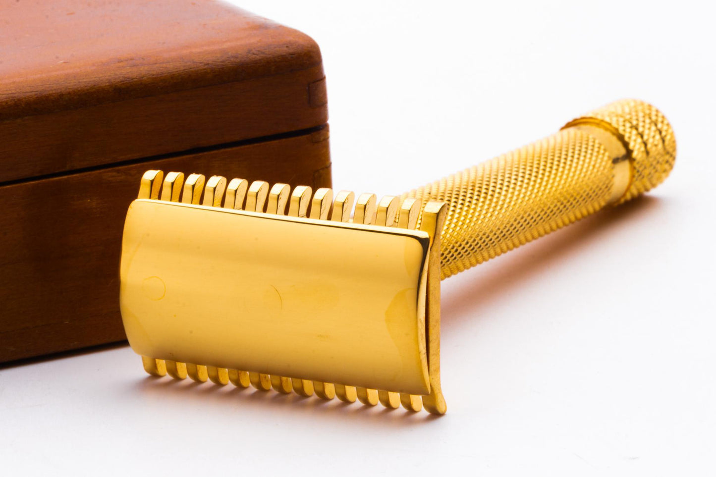 1922 Gillette Big Fellow DE Safety Razor Set | 24K Gold Revamp