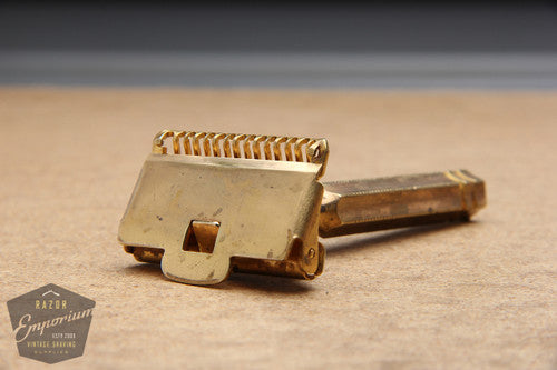 Gem 1912 / Gold Lined Handle Style Single Edge Safety Razor