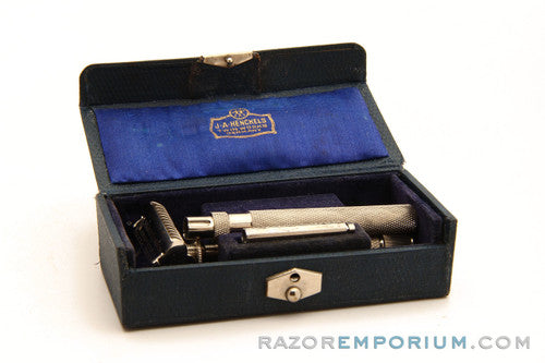 1930's J.A. Henckels Safety Razor in Leather Case