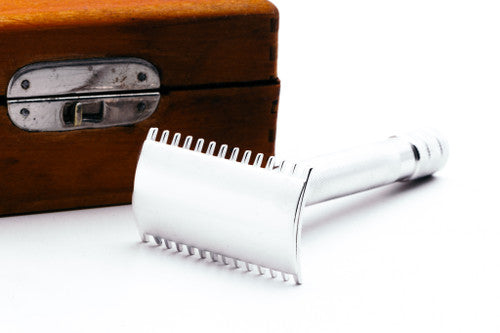 1905 Gillette Double Ring Old Type Safety Razor in Original Case | Rhodium Revamp